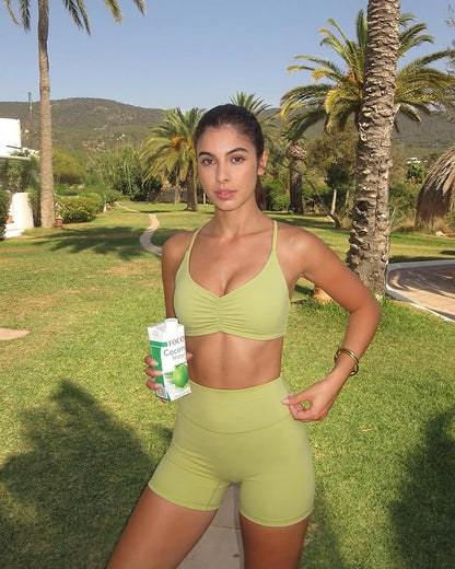 Ruched Sports Bra and High-Waisted Shorts Active Set